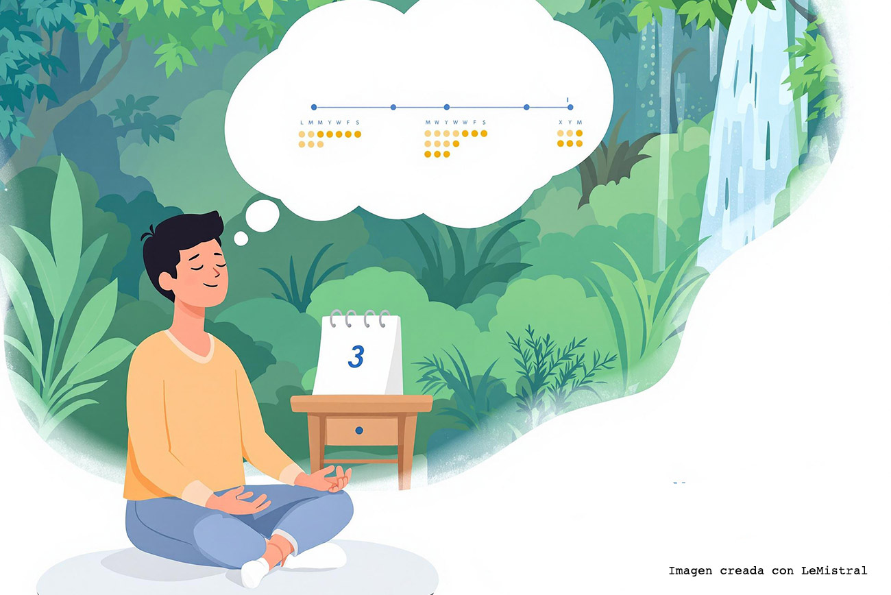 Imagen Chico, meditando durante 10 minutos