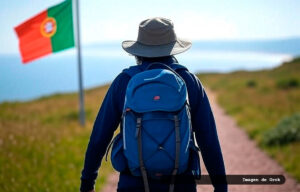 Imagen Peregrino en el camino de santiago Portugues