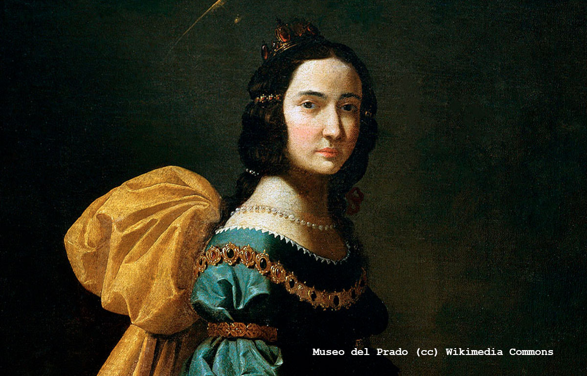 Imagen Santa Isabel de Portugal, por Francisco de Zurbarán Museo del Prado (cc) Wikimedia Commons